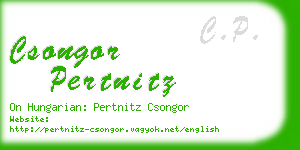 csongor pertnitz business card